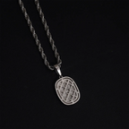 VVS Moissanite Hamsa Hand Evil Eye Pendant