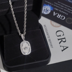 VVS Moissanite Hamsa Hand Evil Eye Pendant