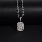 VVS Moissanite Hamsa Hand Evil Eye Pendant