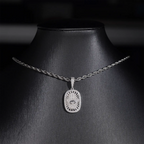 VVS Moissanite Hamsa Hand Evil Eye Pendant