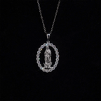 VVS Moissanite Virgin Mary Pendant 925 Silver