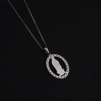 VVS Moissanite Virgin Mary Pendant 925 Silver