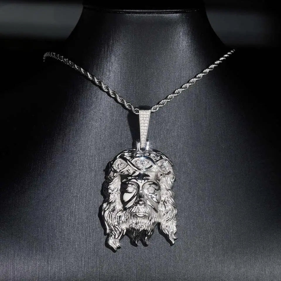 Religious VVS Moissanite Jesus Pendant