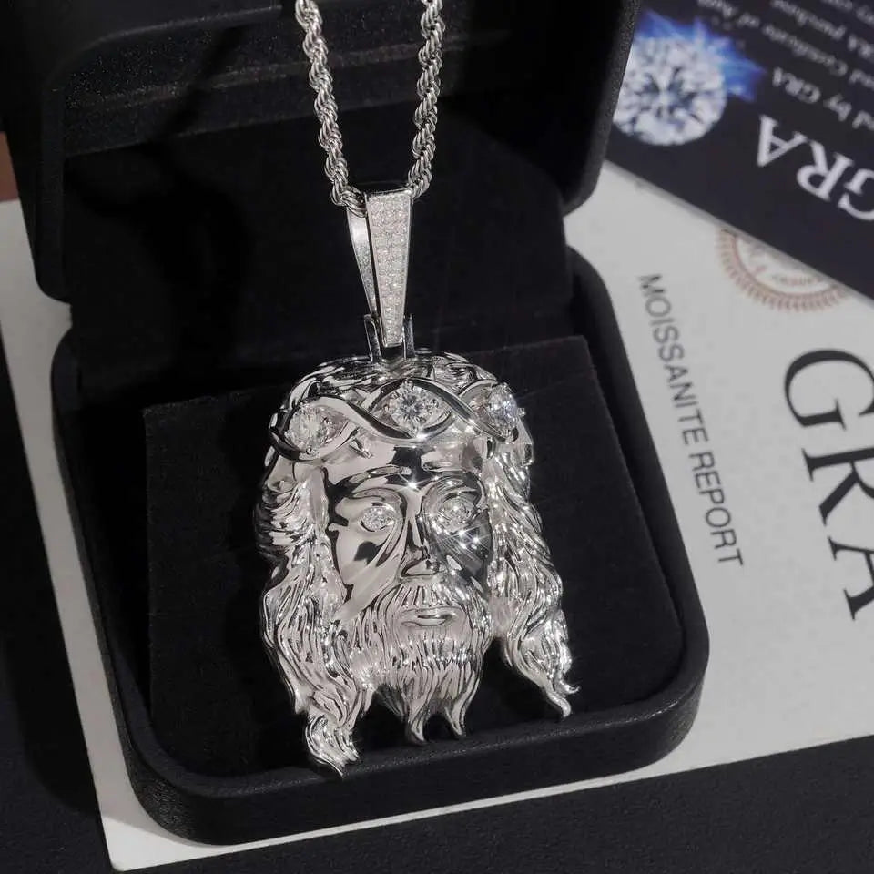 Religious VVS Moissanite Jesus Pendant
