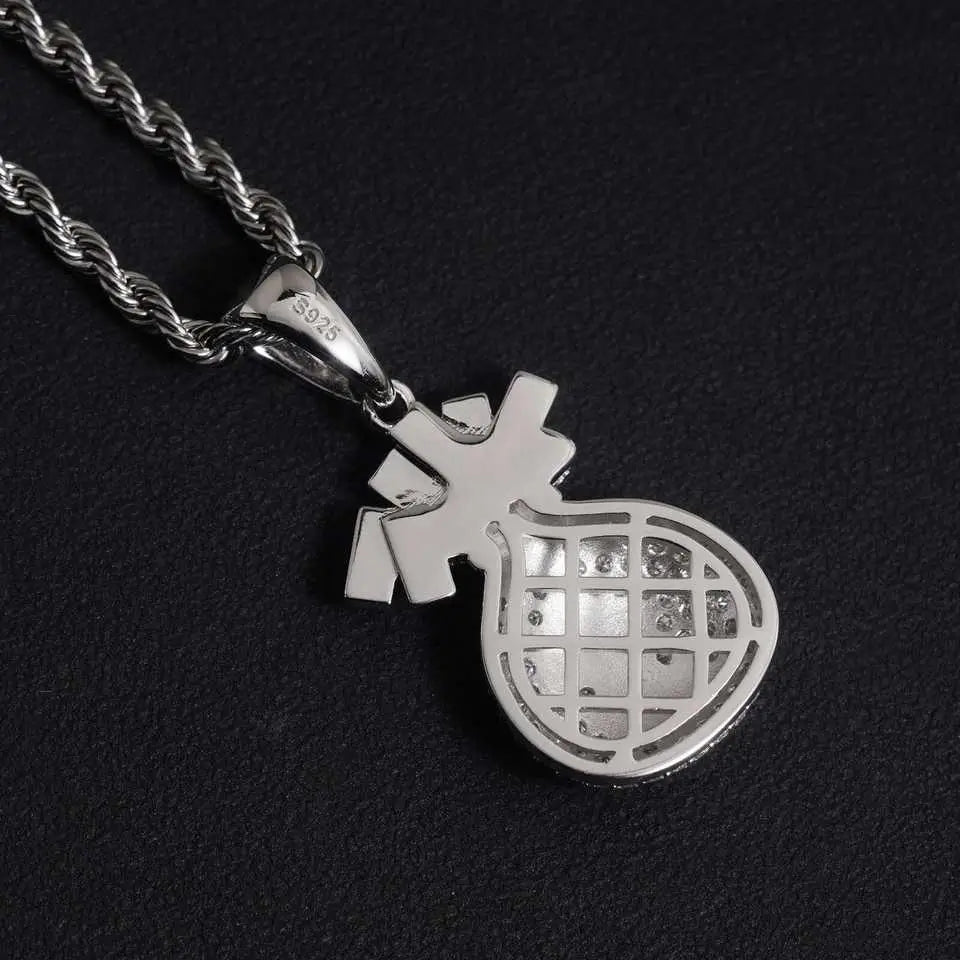 Iced Out Dollar Bag VVS Moissanite Pendant