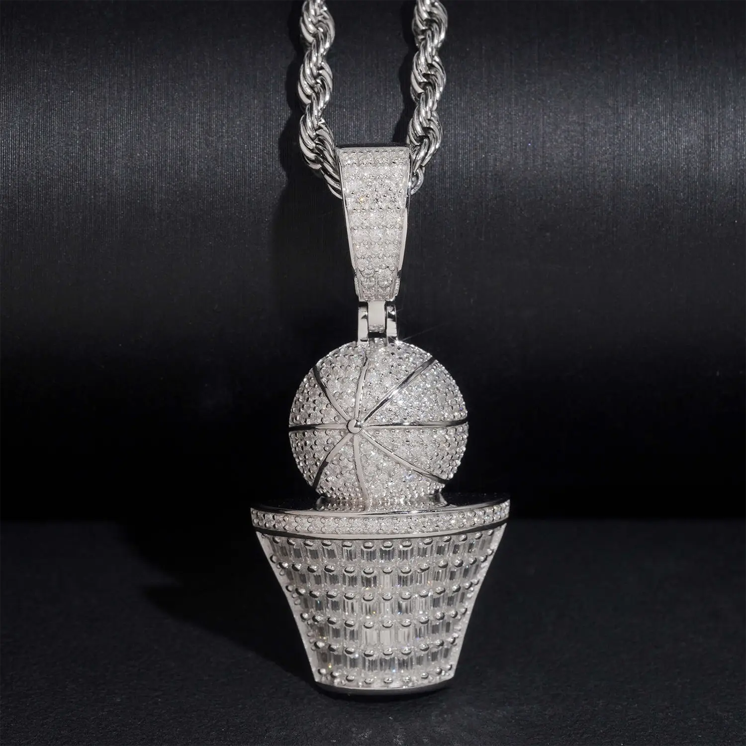 Iced Out Dollar Bag VVS Moissanite Pendant