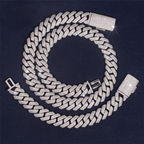 15MM 4 Rows 5A+ Diamond Cuban Link Chain