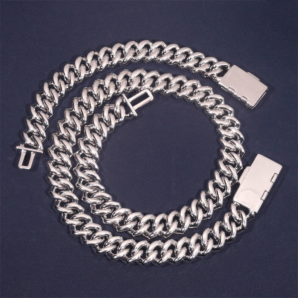 15MM 4 Rows 5A+ Diamond Cuban Link Chain