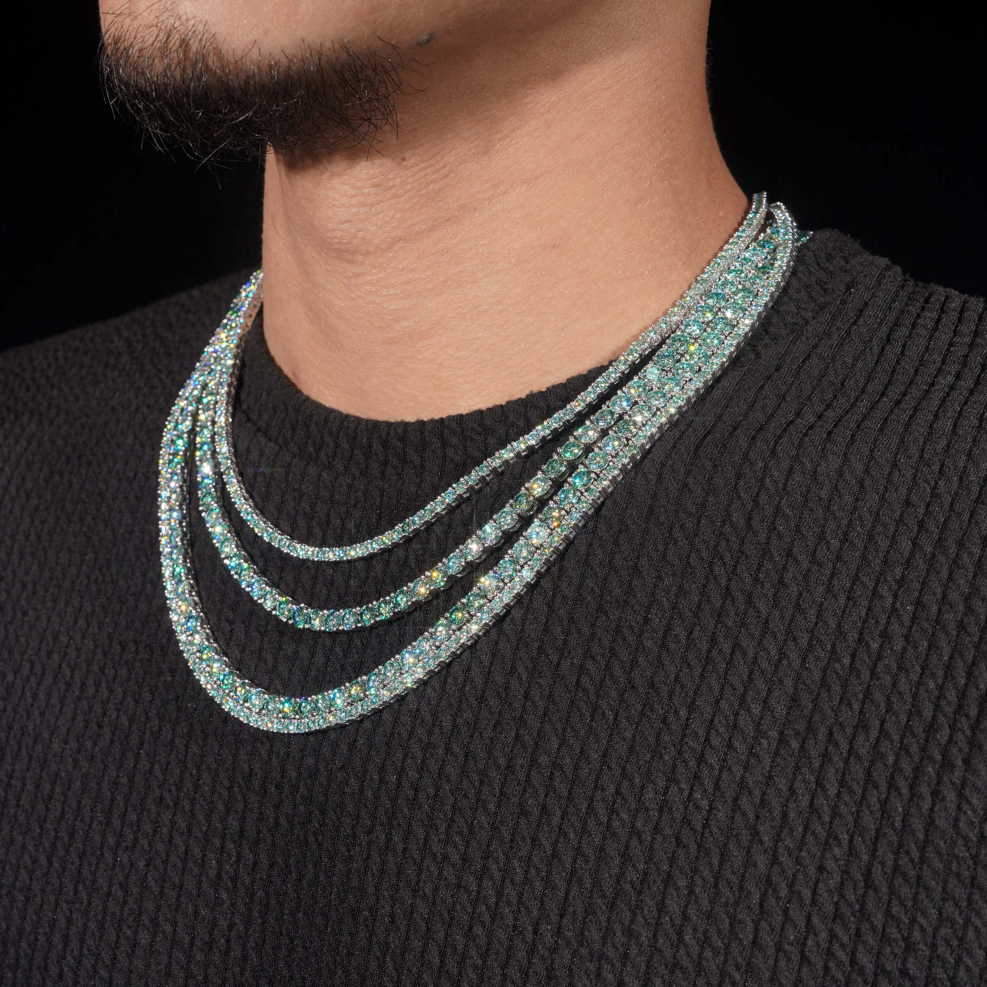 GL Green S925 Silver Moissanite Tennis Chain Main image