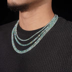 GL Green S925 Silver Moissanite Tennis Chain