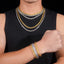 6MM Rope Chain VVS Moissanite Clasp Stainless Steel