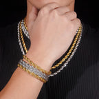 6MM Rope Chain VVS Moissanite Clasp Stainless Steel