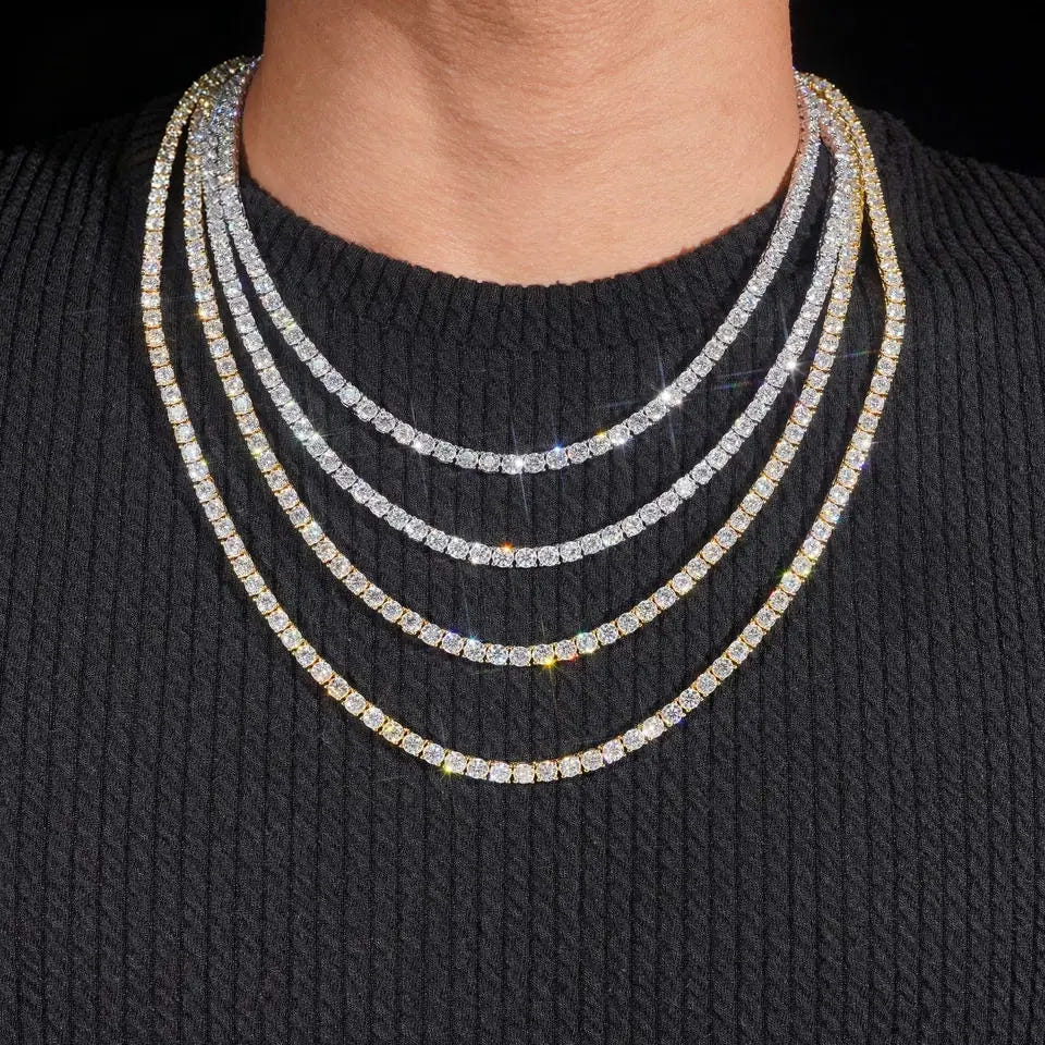 3MM 4MM 5MM VVS Moissanite Reverse Tennis Chain Main image
