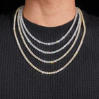3MM 4MM 5MM VVS Moissanite Reverse Tennis Chain