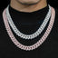 13MM S925 Silver Round Cut VVS Moissanite Miami Cuban Link Chain