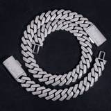 GL 20mm 4 Rows Cuban Link Chain Hiphop Iced Out 5A+ Diamond 14K Gold Plated