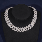 20MM 4 Rows 5A+ Diamond Edge Cuban Link Chain