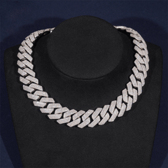 GL 20mm Miami Cuban Link Chain Hiphop Iced Out 5A+ Diamond 14K Gold Plated