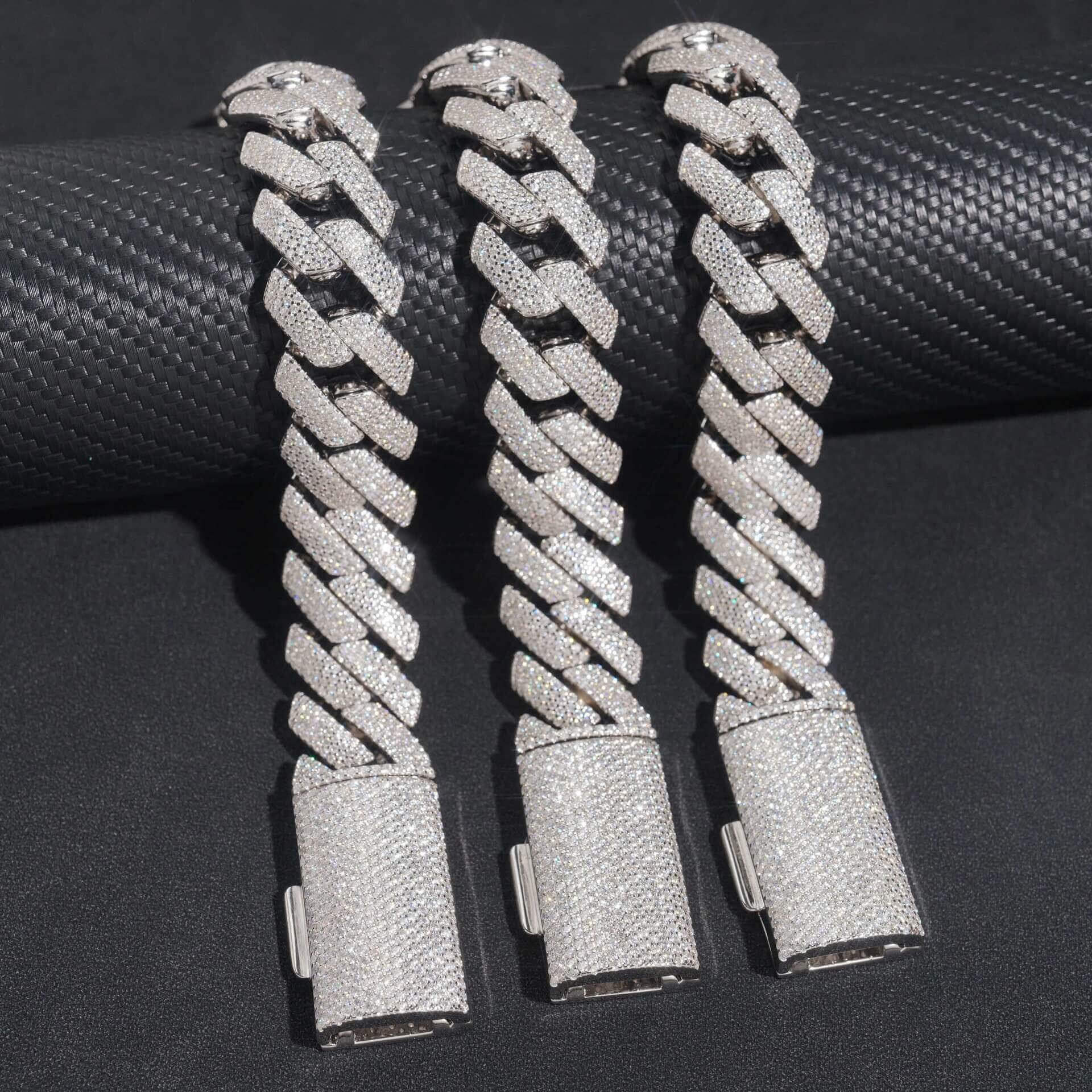 20MM 4 Rows 5A+ Diamond Edge Cuban Link Chain