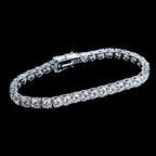 GL 2MM 3MM 4MM 5MM 6.5MM S925 Silver Moissanite Diamond Tennis Chain Bracelet