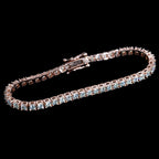 GL 2MM 3MM 4MM 5MM 6.5MM S925 Silver Moissanite Diamond Tennis Chain Bracelet