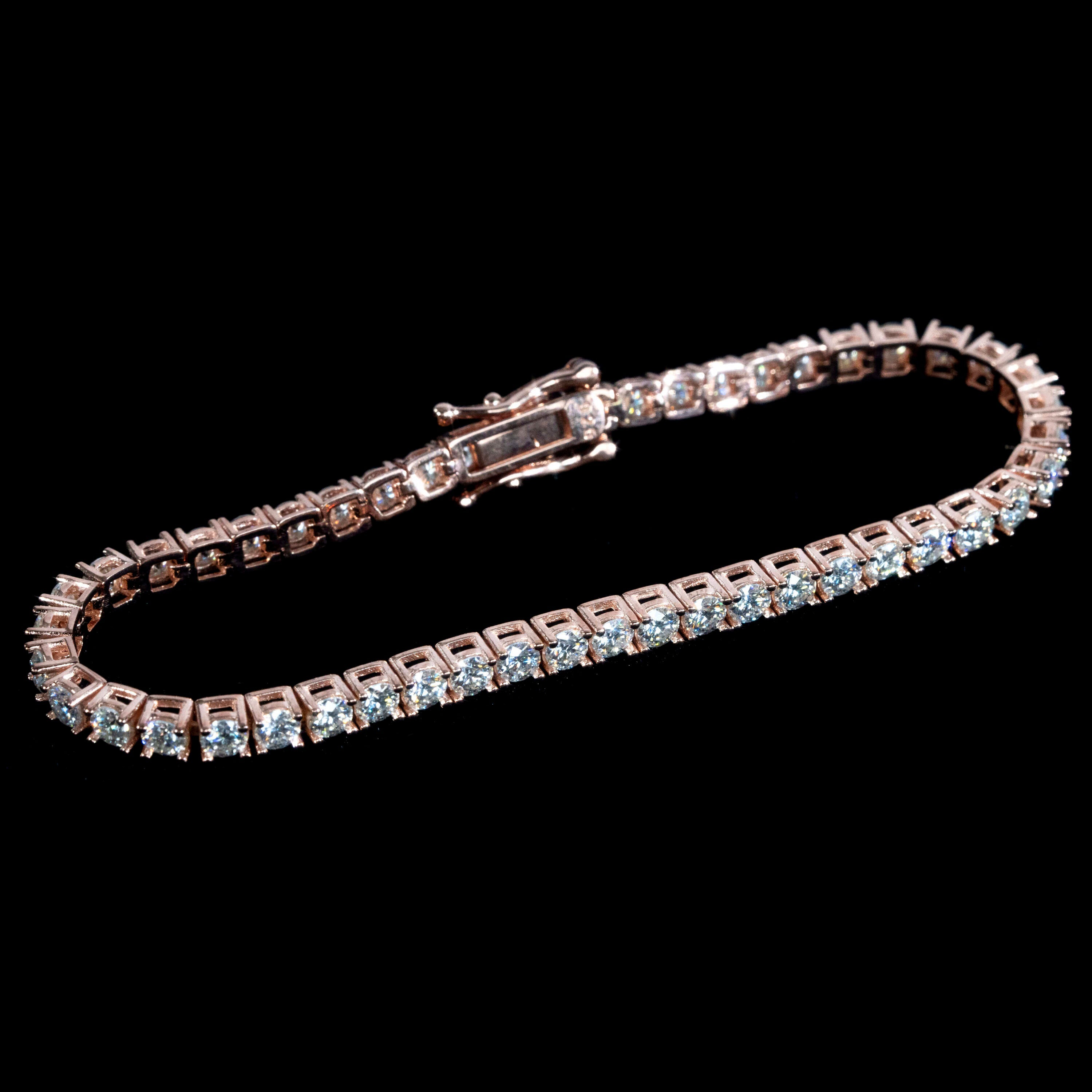 GL 2MM 3MM 4MM 5MM 6.5MM S925 Silver Moissanite Diamond Tennis Chain Bracelet