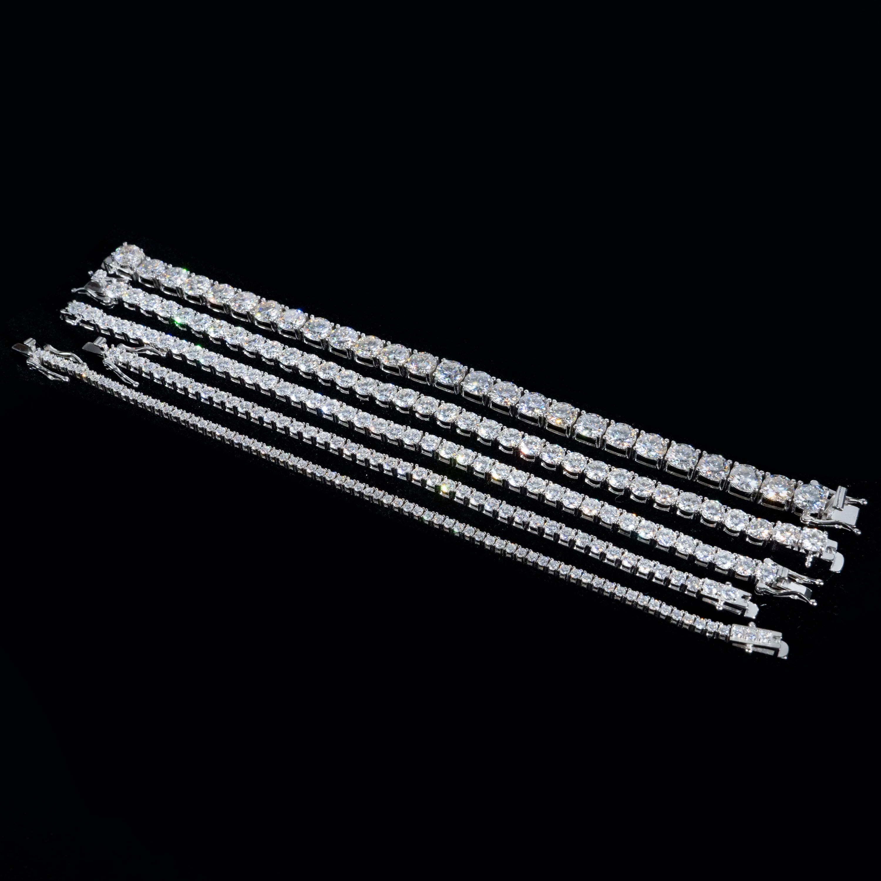 GL 2MM 3MM 4MM 5MM 6.5MM S925 Silver Moissanite Diamond Tennis Chain Bracelet