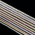GL 2MM 3MM 4MM 5MM 6.5MM S925 Silver VVS1 Moissanite Tennis Chain Necklace