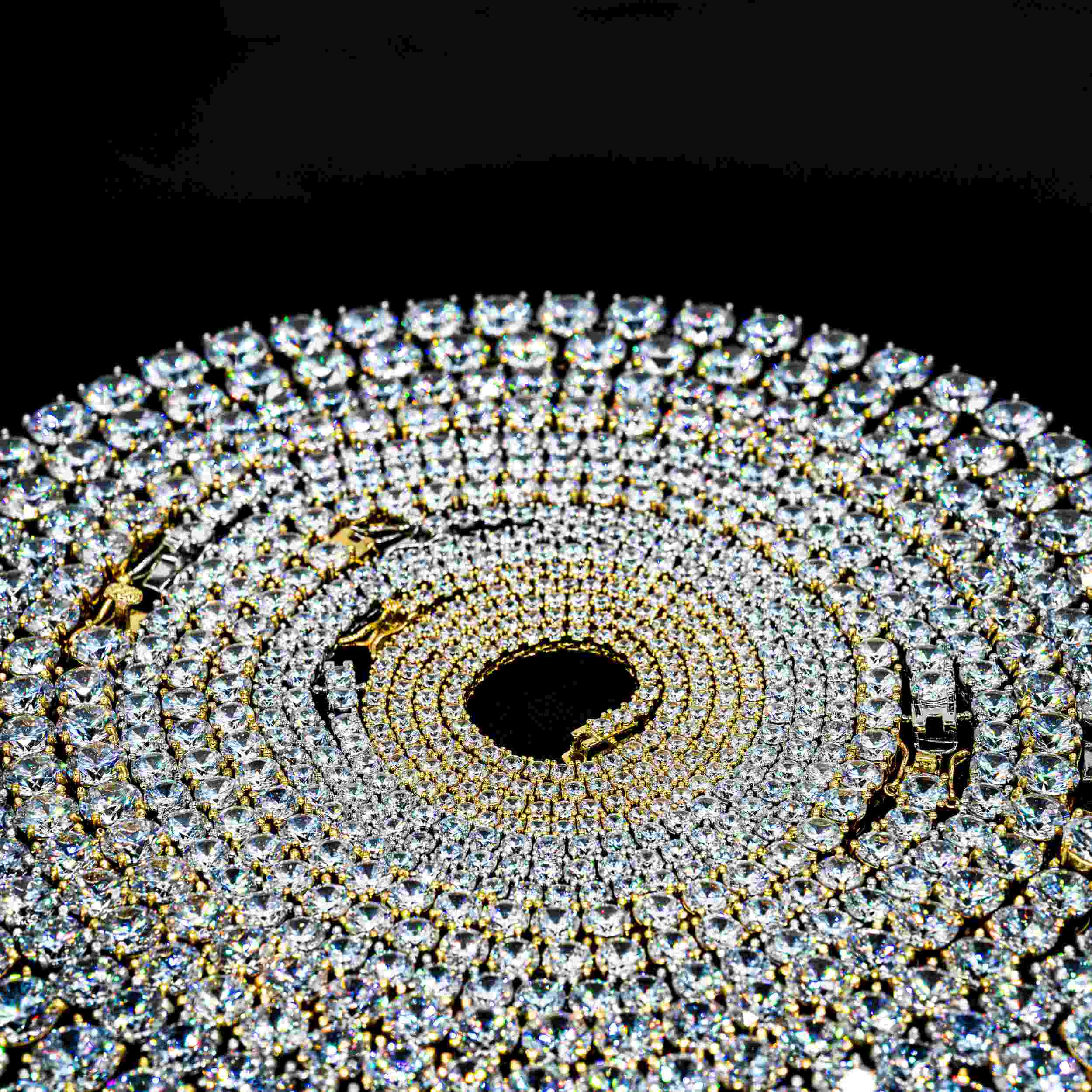 【US 3 Days Delivery】GL 3MM 4 MM 5MM 6.5MM S925 Silver VVS1 Moissanite Tennis Chain Necklace