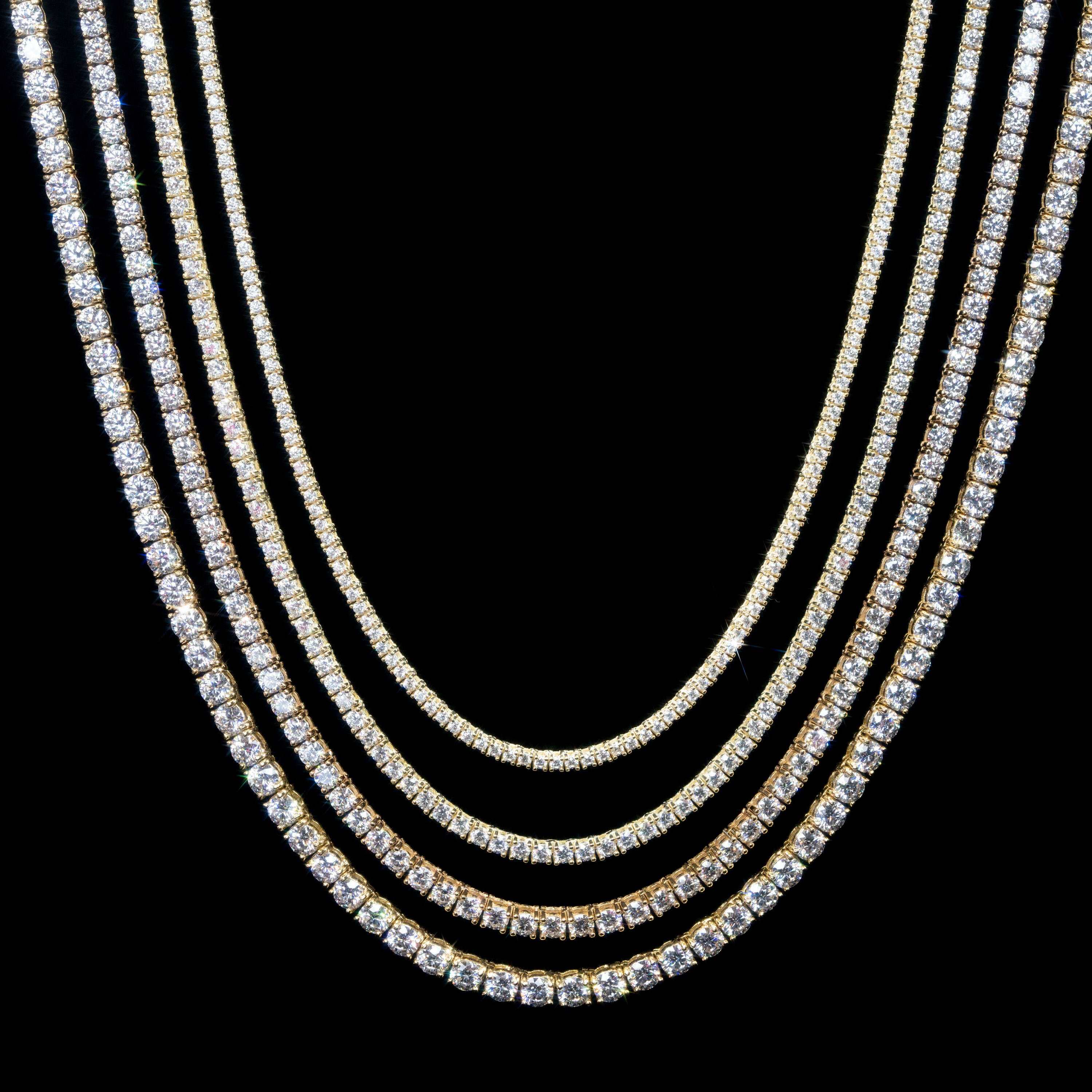 Hip Hop Jewelry 3mm 4mm 5mm 6.5mm GRA Certificate S925 Silver Vvs1 D Color Diamond Moissanite Tennis Chain Necklace Secondary image