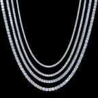 Hip Hop Jewelry 3mm 4mm 5mm 6.5mm GRA Certificate S925 Silver Vvs1 D Color Diamond Moissanite Tennis Chain Necklace