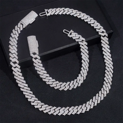 12MM 2Rows VVS Moissanite Cuban Link Chain