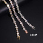 Iced Out Fancy Cut VVS Moissanite Tennis Bracelet 925 Silver