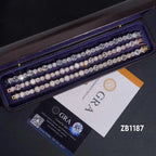 Iced Out Fancy Cut VVS Moissanite Tennis Bracelet 925 Silver