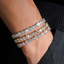 Iced Out Fancy Cut VVS Moissanite Tennis Bracelet 925 Silver