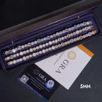 Iced Out Fancy Cut VVS Moissanite Tennis Bracelet 925 Silver