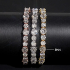 Iced Out Fancy Cut VVS Moissanite Tennis Bracelet 925 Silver