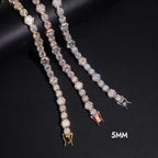 Iced Out Fancy Cut VVS Moissanite Tennis Bracelet 925 Silver