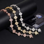 S925 Silver Flower Clover VVS Moissanite Bracelet