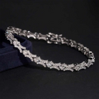 X Shape 6MM VVS Moissanite Tiny Cuban Chain Bracelet