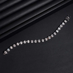 S925 Oval Cut Black Mix White VVS Moissanite Tennis Bracelet