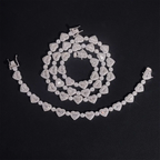 8.5MM S925 Silver Heart Shaped VVS Moissanite Chain Necklace