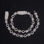 8MM XO VVS Moissanite Bracelet 925 Silver