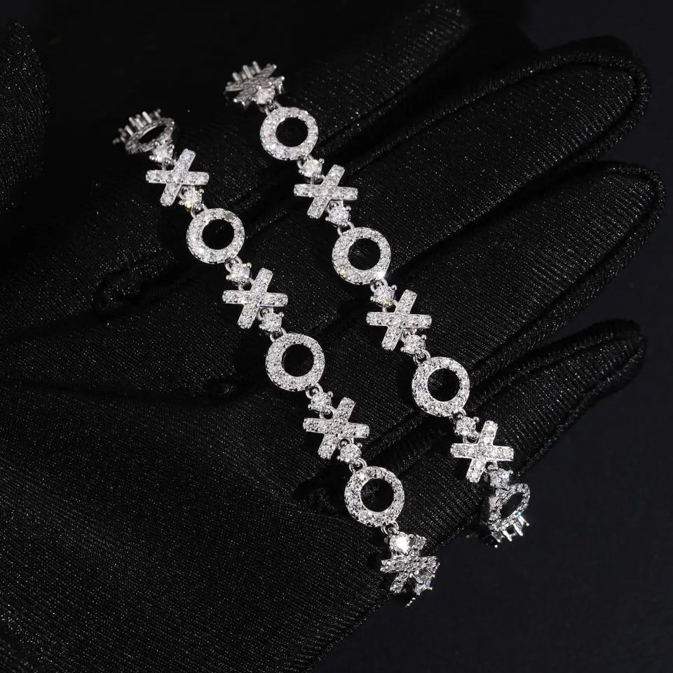 8MM XO VVS Moissanite Bracelet 925 Silver