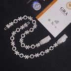 8MM XO VVS Moissanite Bracelet 925 Silver