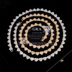 8MM Heart Shaped VVS Moissanite Cuban Link Chain