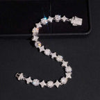 VVS Moissanite 8mm Starburst Tennis Bracelet S925 Silver