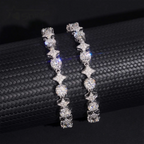 VVS Moissanite 8mm Starburst Tennis Bracelet S925 Silver