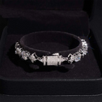 VVS Moissanite 8mm Starburst Tennis Bracelet S925 Silver