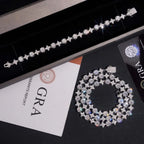 VVS Moissanite 8mm Starburst Tennis Bracelet S925 Silver